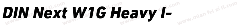 DIN Next W1G Heavy I字体转换